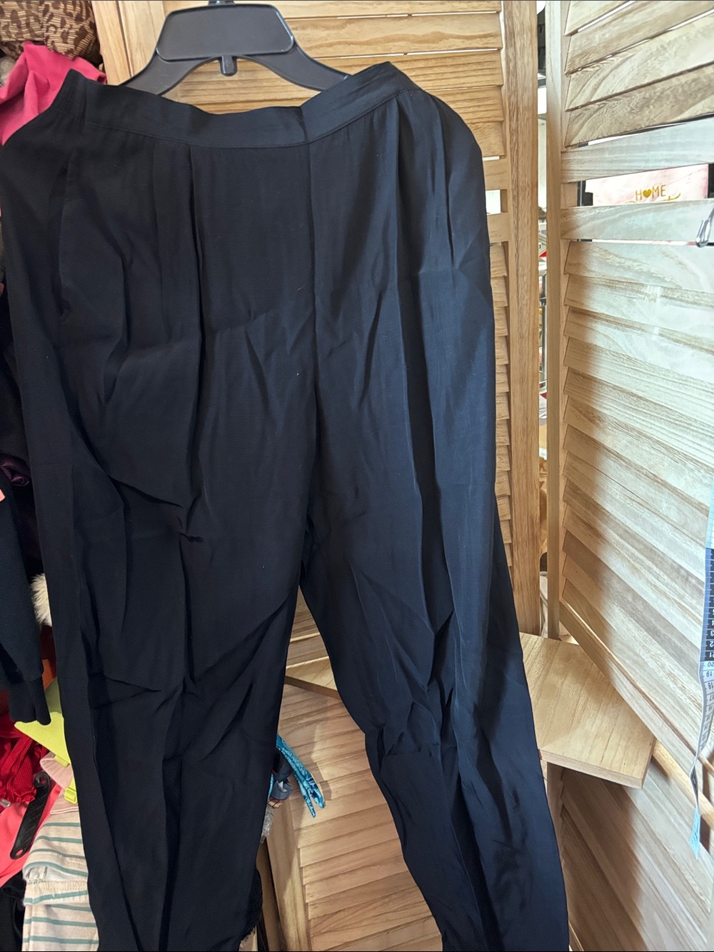 Russ Ladies Black Dress Pants - Pleated Straight Leg 10